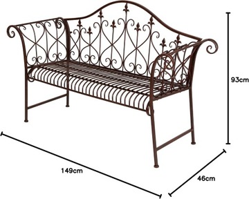 ŁAWKA OGRODOWA metal Antik Look