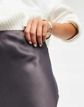 Stradivarius ptm MIDI SATYNOWA SPÓDNICA L NG3