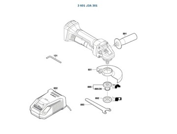 Электрический модуль Шлифмашина BOSCH GWS18-125V-LI 301