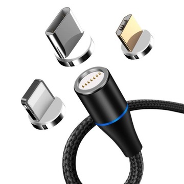 Kabel USB - Lightning + USB-C + microUSB 1,0 m 3A