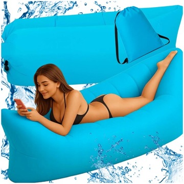 MATERAC LEŻAK NADMUCHIWANA ROZKŁADANA SOFA LAZY BAG 220 AIR NA PLAŻE FOTEL