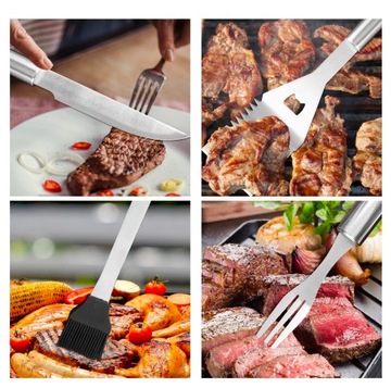 6x Akcesoria Do Grilla Zestaw + Etui SUPER JAKOŚĆ