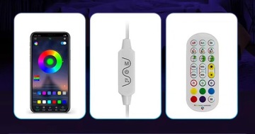 TAŚMA LED NEON 15M (1x15) APLIKACJA BLUETOOTH RGB PILOT RADIOWY 2.4GHz 24V