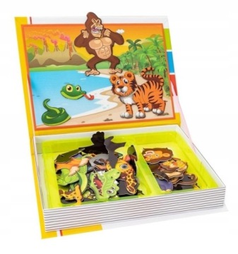 Vzdělávací Skládačka Sada Puzzle Puzzle Magnetická Safari Zvířátka