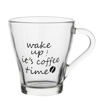 Kubek szklany do kawy i herbaty Florina Wake Up 250 ml