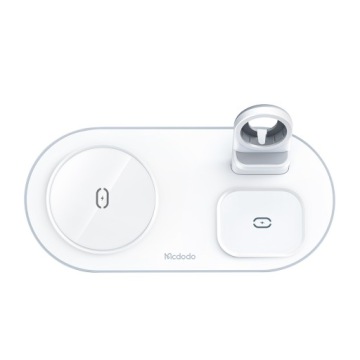 Док-станция Mcdodo 3-в-1 для iPhone, для Airpods, для Watch белая