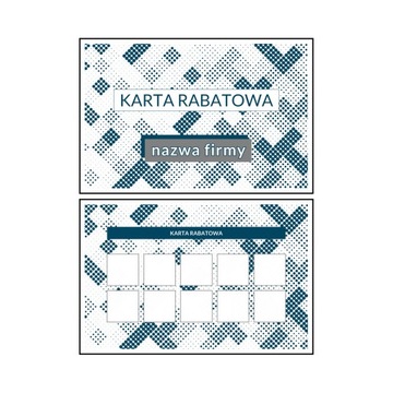 KARTA STAŁEGO KLIENTA karta rabatowa podarunkowa 1000 szt. 85x55 PROJEKT