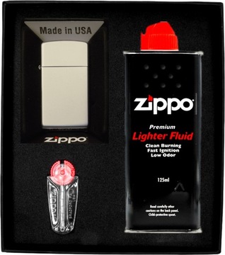Zestaw ZIPPO Zapalniczka SATIN CHROME FINISH SLIM prezentowy*nr1