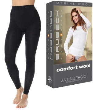 DAMSKIE LEGGINSY TERMICZNE MERINO WOOL BRUBECK -M