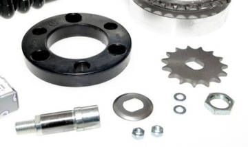 Комплект звездочек, резиновые чехлы, цепь Simson S51 MZA Germany Z34/Z15