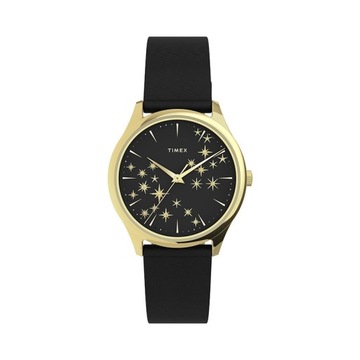 Zegarek damski TIMEX Skórzany Pasek Czarny kolor