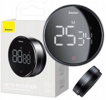 BASEUS MAGNETYCZNY ELEKTRONICZNY MINUTNIK KUCHENNY STOPER CYFROWY LED HD