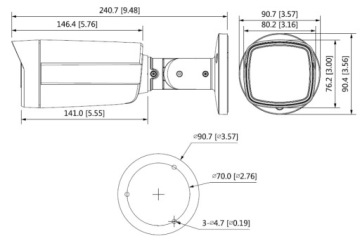 Камера Dahua HDCVI 4в1 HAC-HFW1200TH-I8-0360B-S5 для мониторинга 2Мп ИК 80м