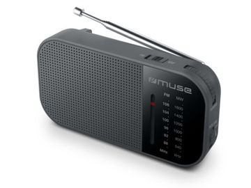 MUSE M-025 R, PORTABLE RADIO, BLACK