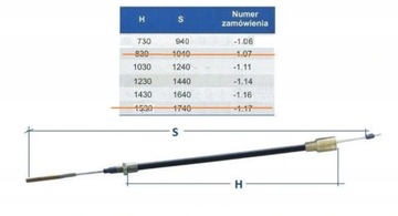 Тормозной трос KNOTT оригинал неизвестен 830/1040