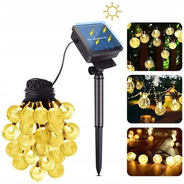 САДОВЫЕ ЛАМПЫ 30 LED 4.5M SOLERNE LIGHT ГИРЛАНД ТЕПЛЫЕ БЕЛЫЕ ЛАМПОЧКИ