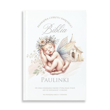 BIBLIA exclusive prezent na chrzest dla wnuczki/chrześniaczki pamiątka