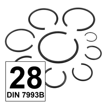 PIERŚCIEŃ OSADCZY SPRĘŻYNUJĄCY Ø28 DIN7993B [10 szt.]