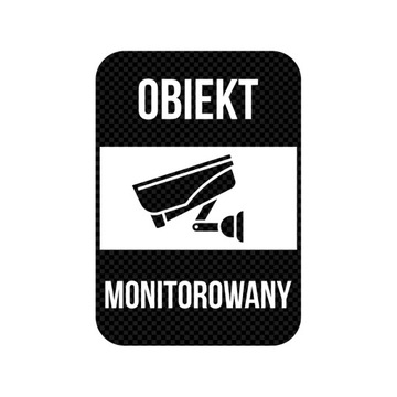 Naklejka na szybę OBIEKT MONITOROWANY | 25x17,5
