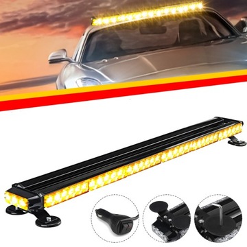 LAMPA OSTRZEGAWCZA KOGUT 78LED BELKA 12V KOLORY