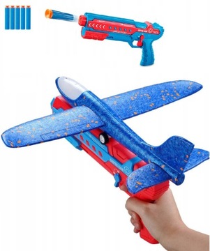 SAMOLOT STYROPIANOWY WYSTRZELIWANY NA PISTOLET STRZAŁKI PIANKOWE 2w1