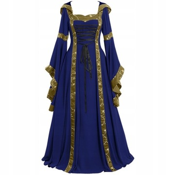 Suknia damska na dworze średniowiecznym vintage