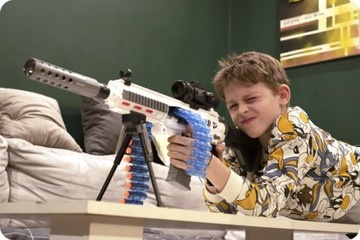 ИГРУШКА АВТОМАТИЧЕСКАЯ ВИНТОВКА СО СТРЕЛОЙ ИЗ ПЕНЫ