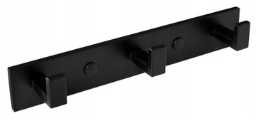 Вешалка для полотенец для ванной, ЧЕРНАЯ, LOFT METAL, КРЮЧКИ LOFT, 24 см