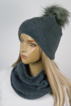 #Комплект АЛЬПАКА ШАПКА с помпоном + ЮБКА
