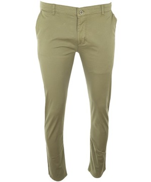 ЗЕЛЕНЫЕ ЛЕТНИЕ БРЮКИ ИЗ ХЛОПКА С ЭЛАСТАНОМ ЧИНОС W48(30)
