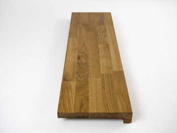 Schody nakładki parapety drewniane dąb A/B lamele mikrowczep 2x25x90 cm