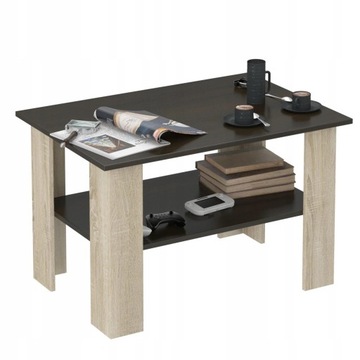 Ława stolik kawowy z półką AA-2 WENGE MIX SONOMA