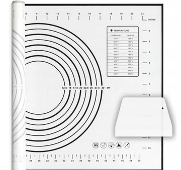 СИЛИКОНОВЫЙ КУХОННЫЙ КОВРИК БОЛЬШОЙ XL 60 X 40 СМ + 3 лопатки