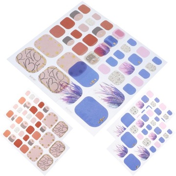 6 листов водонепроницаемых самоклеящихся наклеек для ногтей.