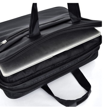 БОЛЬШАЯ МУЖСКАЯ БИЗНЕС-СУМКА НА НОУТБУКЕ ЧЕРНАЯ С ПРОЧНЫМ РЕМЕНЕМ