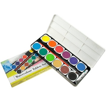 Краски акварельные Феникс 24 шт. + круглая кисть