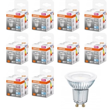 10x Żarówka LED GU10 6,9W=49W 4000K 120ST OSRAM