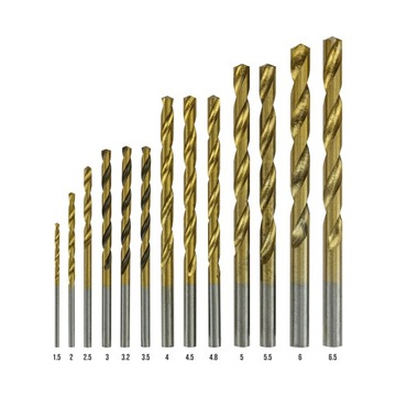 НАБОР СВЕРЛ ПО МЕТАЛЛУ СВЕРЛА ДЛЯ ДРЕЛ И ОТВЕРТОК 1,5-6,5 мм 13 шт.