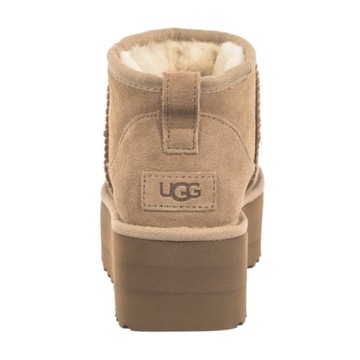 Damskie Botki na Platformie UGG Australia W Classic Ultra Mini Beżowe