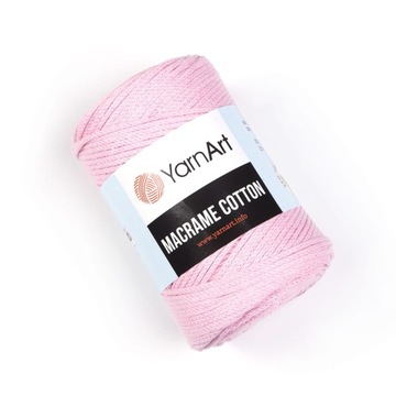Sznurek YarnArt Macrame Cotton 762 - jasny róż