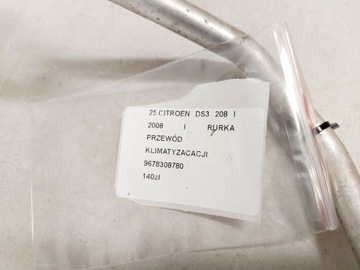 CITROEN DS3 208 I 2008 1.6 HDI TRUBKA PŘÍVOD KLIMATIZACE 9678308780