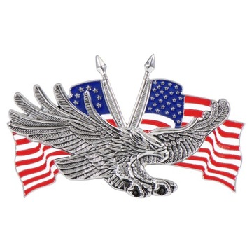 Naklejka ORZEŁ z FLAGĄ USA EMBLEMAT metalowy
