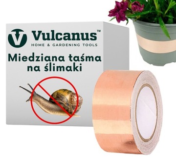 MIEDZIANA TAŚMA PRZECIW ŚLIMAKOM odstrasza ŚLIMAKI 4 metry samoprzylepna