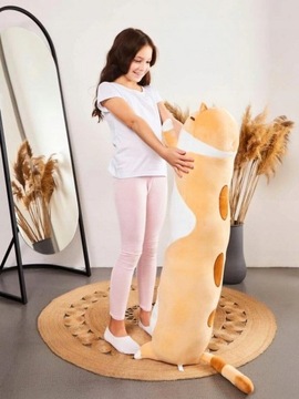 ПЛЮШЕВАЯ ИГРУШКА-МАСКОТ ИГРУШКА-ПОДУШКА ИГРУШКА ДЛЯ ОБНИМАНИЙ ДЛИННЫЙ КОШКА ОРАНЖЕВЫЙ 110см