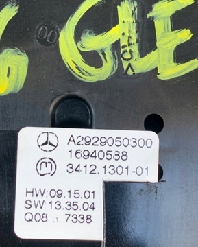 MERCEDES GLE 166 W166 PANEL PŘEPÍNAČ A2929050300