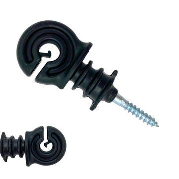 IZOLATORY DO DRUTU LINKI PLECIONKI PASTUCH ELEKTRYCZNY WKRĘT 6 MM - 25SZT