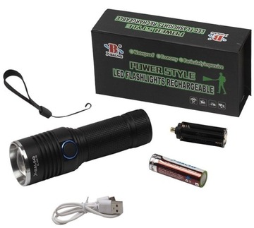 X-BALOG ВОЕННЫЙ ФОНАРЬ ZOOM XML-T6 USB AKU 18650