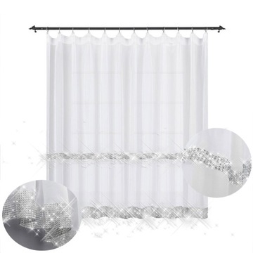 FIRANA ZASŁONA GOTOWA NA KÓŁKA CYRKONIE 300x145cm