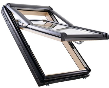 OKNO DACHOWE WYSOKOOSIOWE ROTO DESIGNO R79 H WD 74X118 ANTRACYT METALLIC