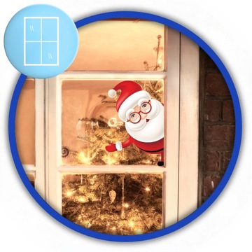 ДВУХСТОРОННИЕ РОЖДЕСТВЕНСКИЕ НАКЛЕЙКИ ДЛЯ ОКОН XXL БОЛЬШОЙ НАБОР ДЛЯ ОКОН WINDOWS